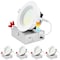 Luxrite 4 Inch LED Recessed Downlights 5CCT 2700K-5000K 15W 1300LM Dimmable Wet Rated IC Rated, 4PK LR22632-4PK - alternate 1